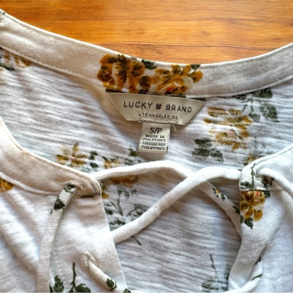 LUCKY BRAND Sleeveless Peplum Floral Tank Top – Size Small - Picture 12 of 16